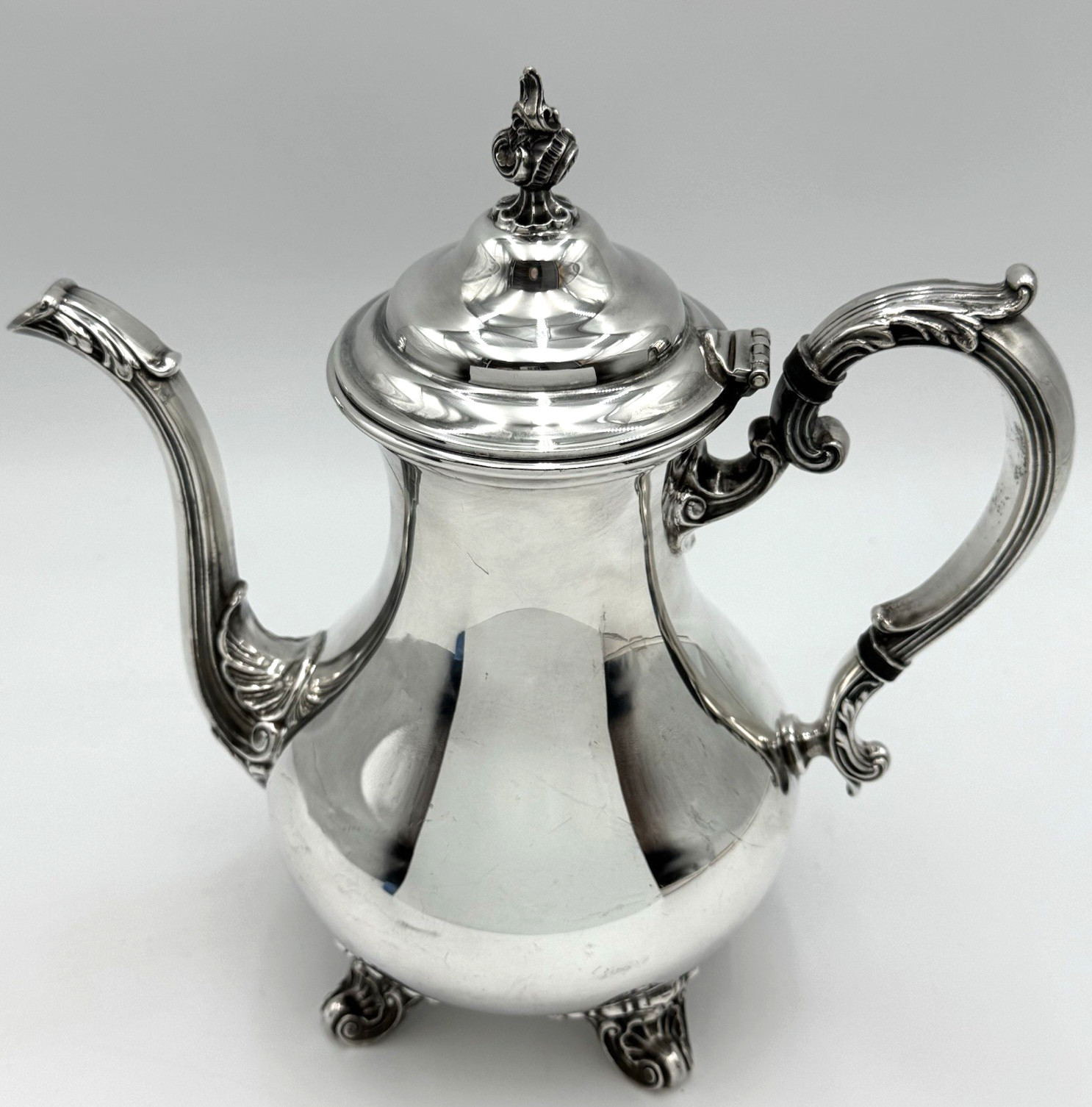 Antique Gorham DUCHESS EP Silverplate Ornate Footed Coffee Pot YC1901 3 Pint
