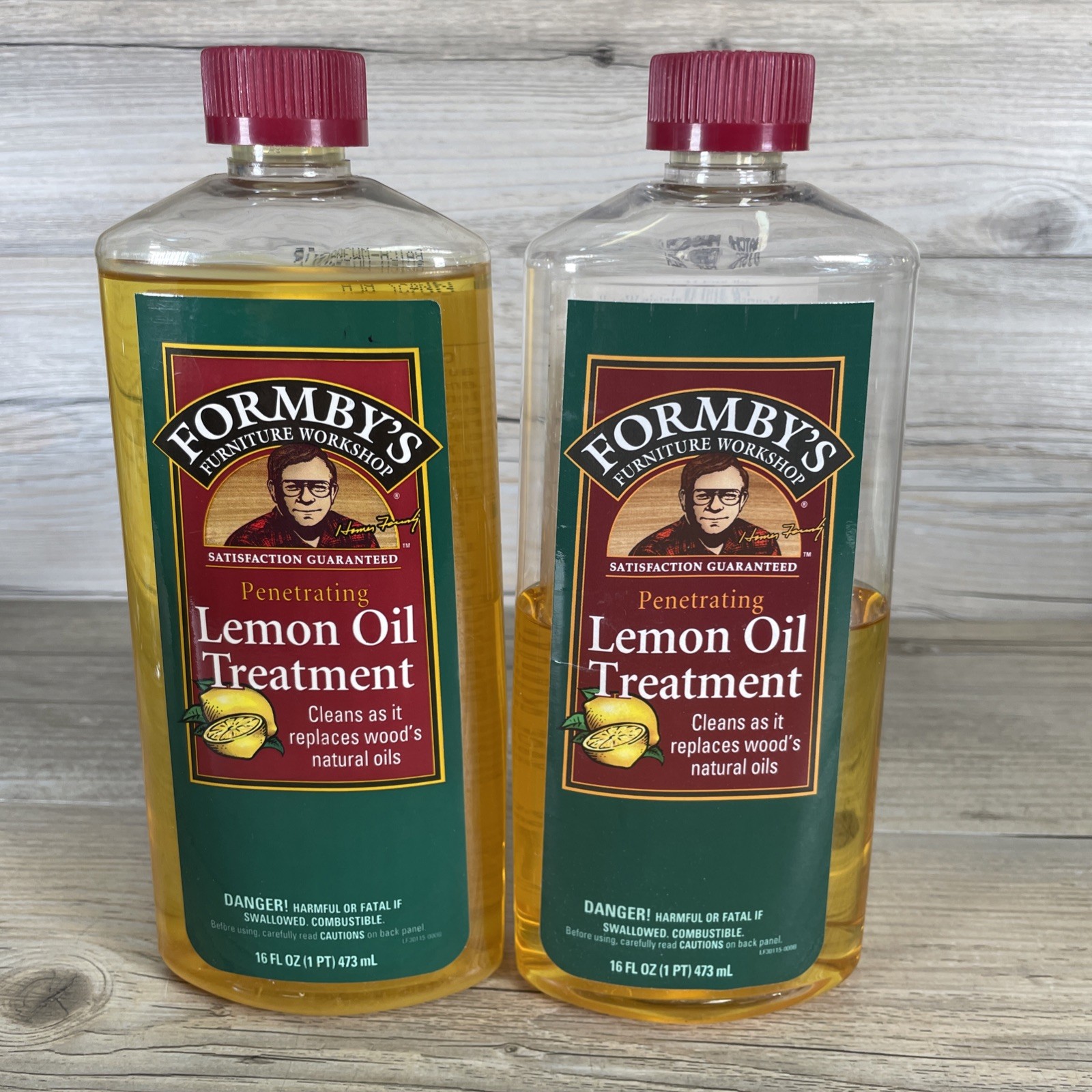 Formby’s Penetrating Lemon Oil Treatment 16 oz (2) Bottles 90% & 50% Full READ