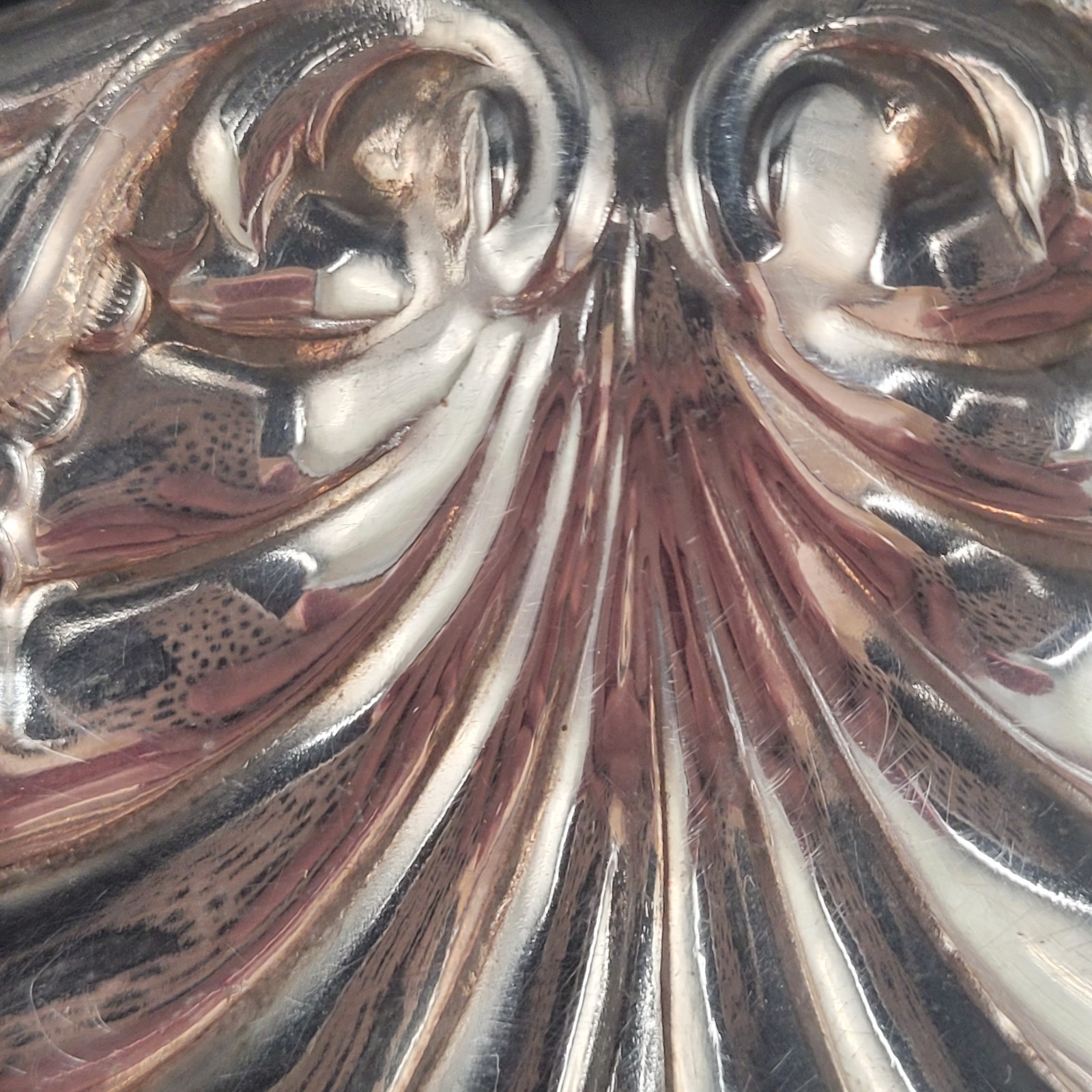 Silver Plated Repousse’ Serving Bowl Art Nouveau Floral & Grape Design 2 x 11.25