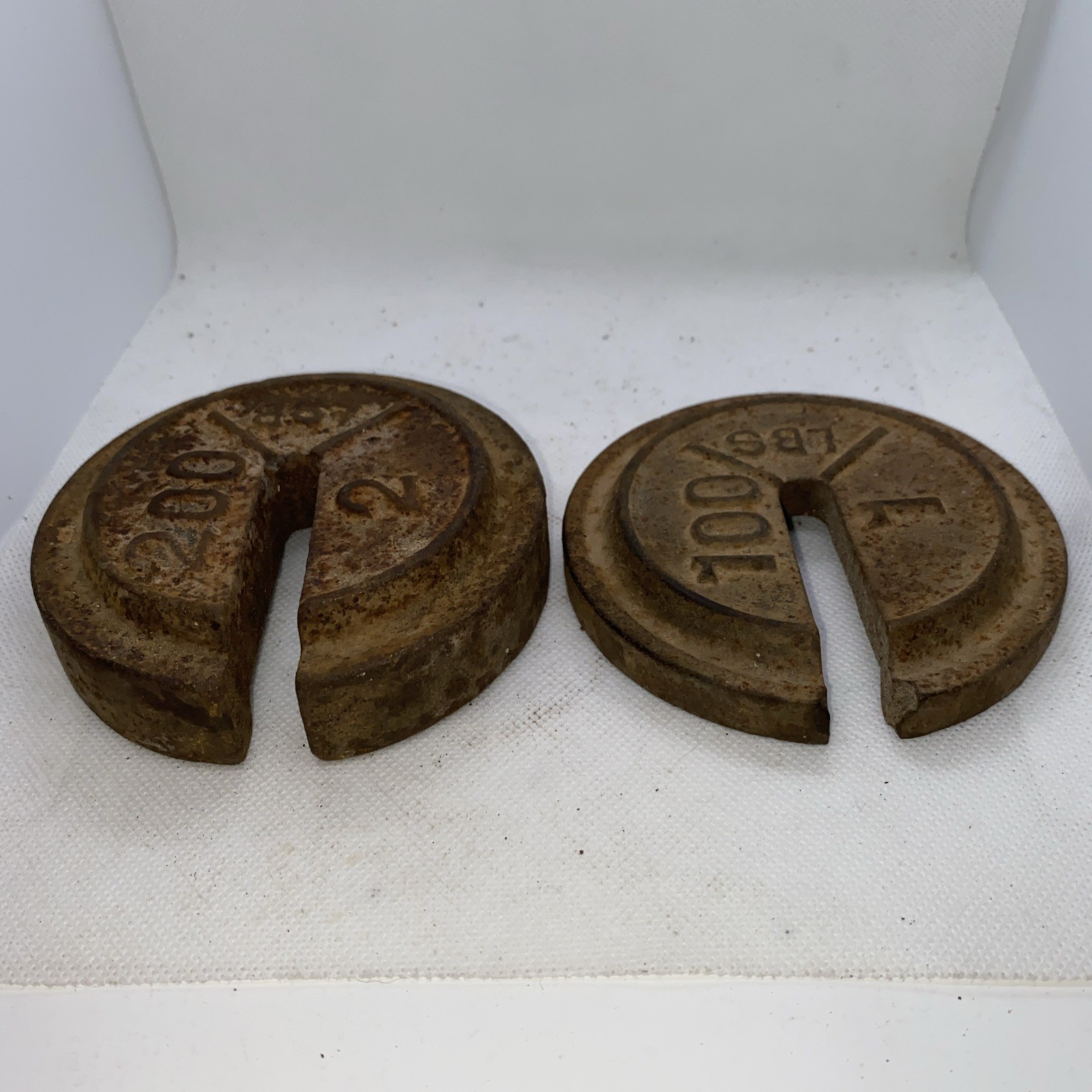 Antique Counter Slotted Weight For Platform Scale 100 200