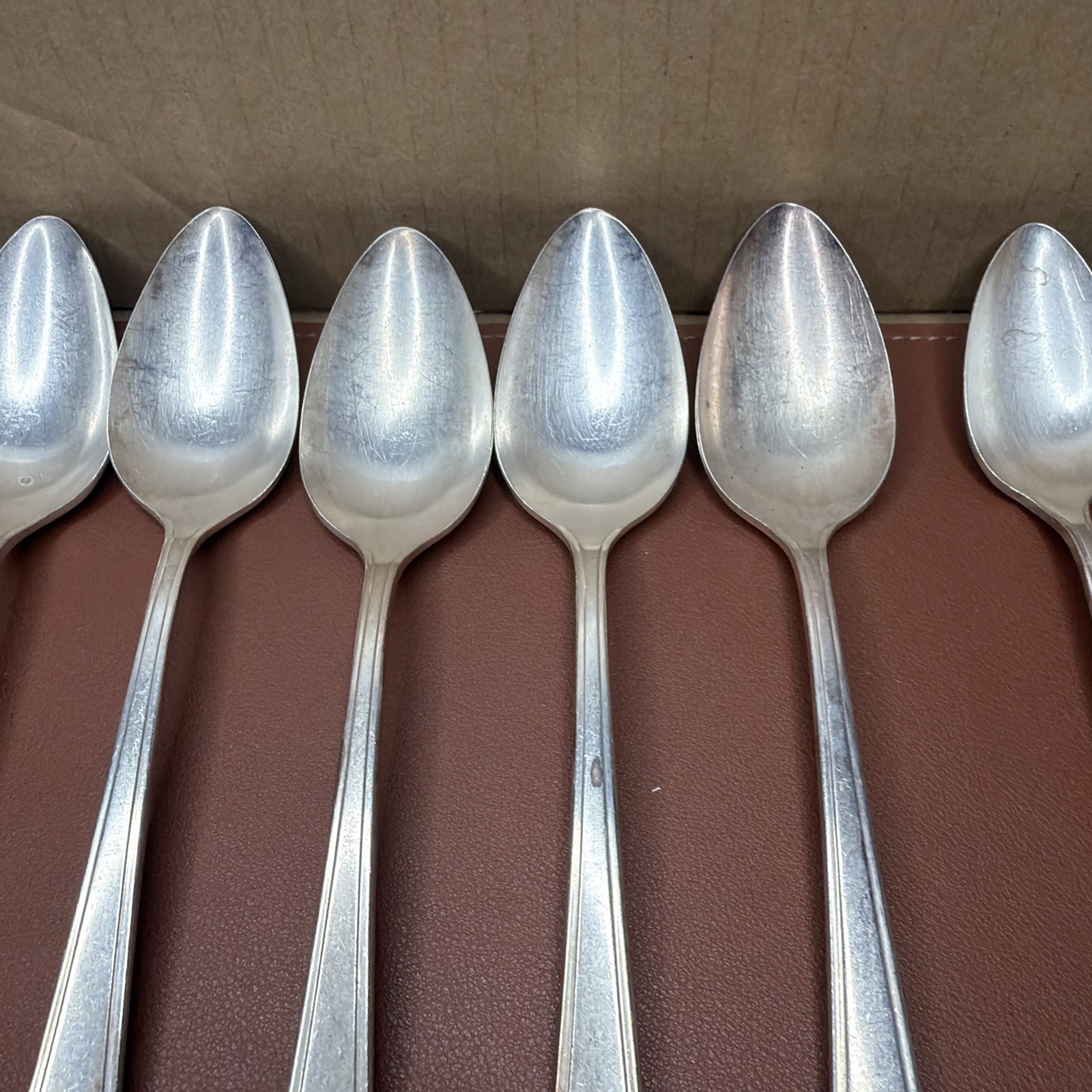 Vintage 25 Pc Deauville Oneida Community silver-plate Art Deco 1929 Flatware Set