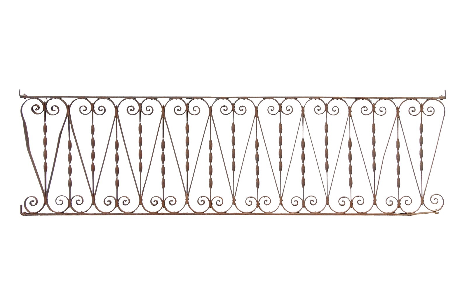 Turn of the Century 8.5 ft Wrought Iron Balcony Section