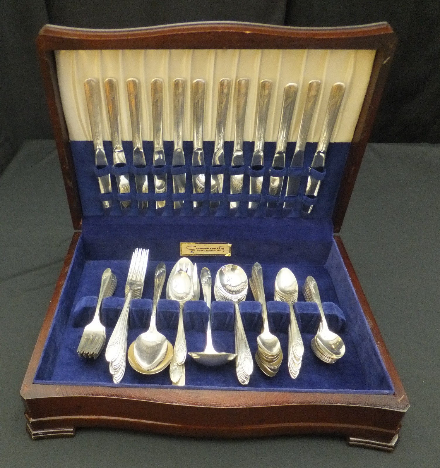 SALE Large 97pc Community “Queen Bess” silver-plated flatware set for 12 — #65