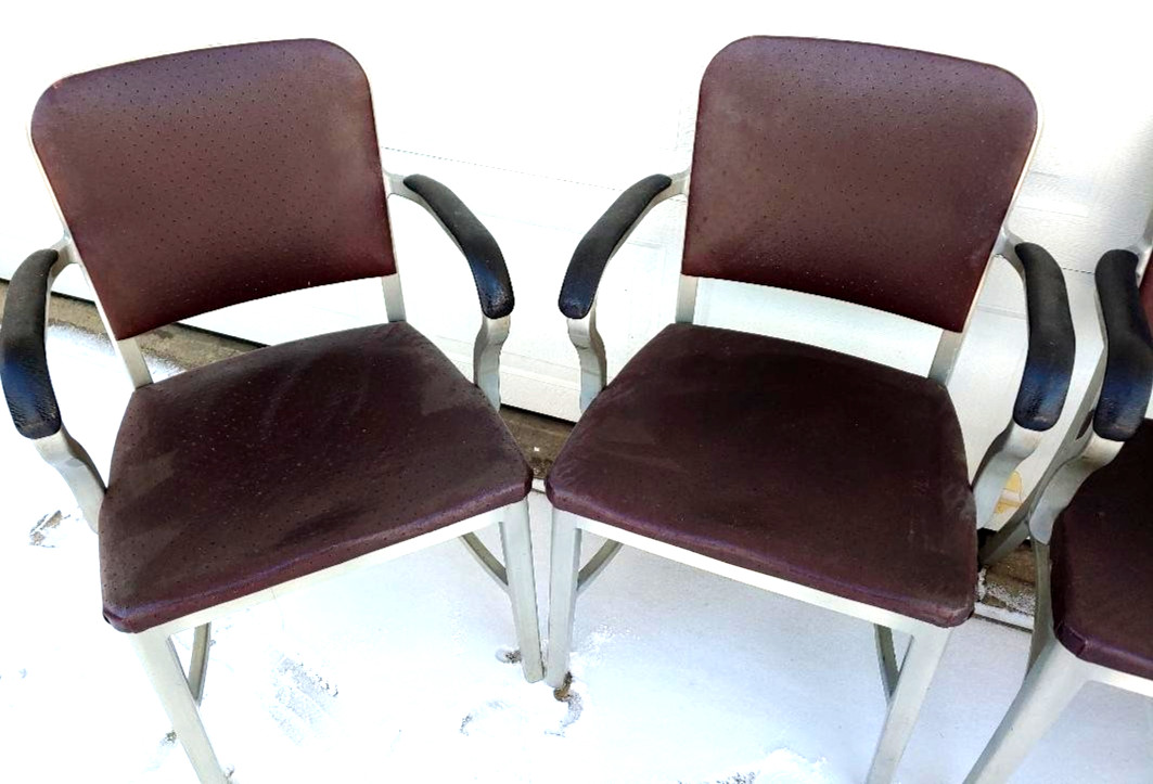 GoodForm Mid Century VINTAGE Industrial ALUMINUM Arm Chair Ohio Pick Up or ship.