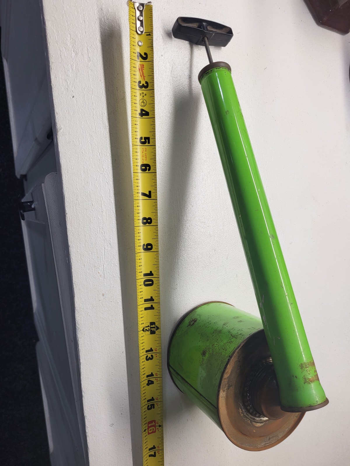 Vintage Bug Spray Hand Pump Green Tin Litho Insecticide Pesticide Sprayer