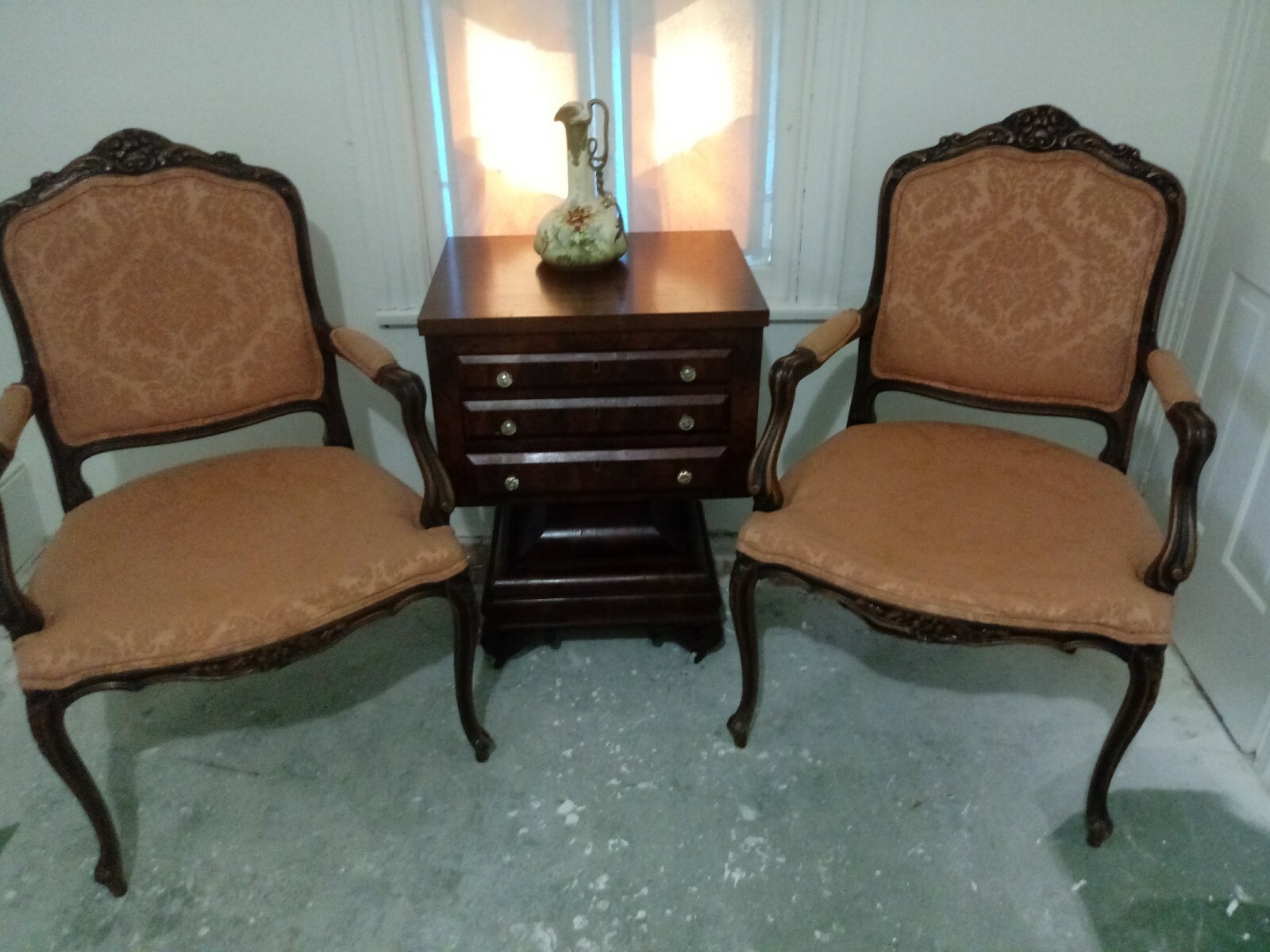 Vintage French arm chairs Louis XV Style Italian CHATEAU D’AX Large side chairs