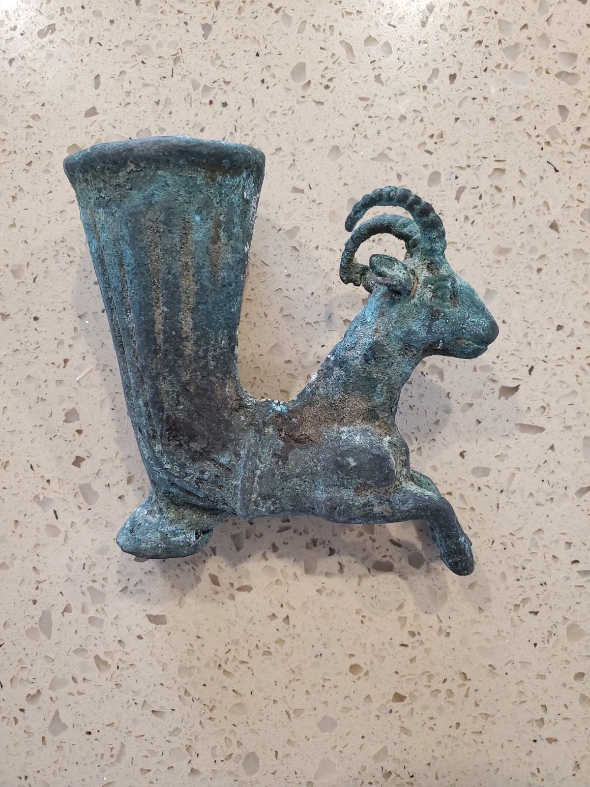 Achaemenids BRONZE RHYTON VESSEL WITH RAM HEAD CIRCA 500 BC ,,,