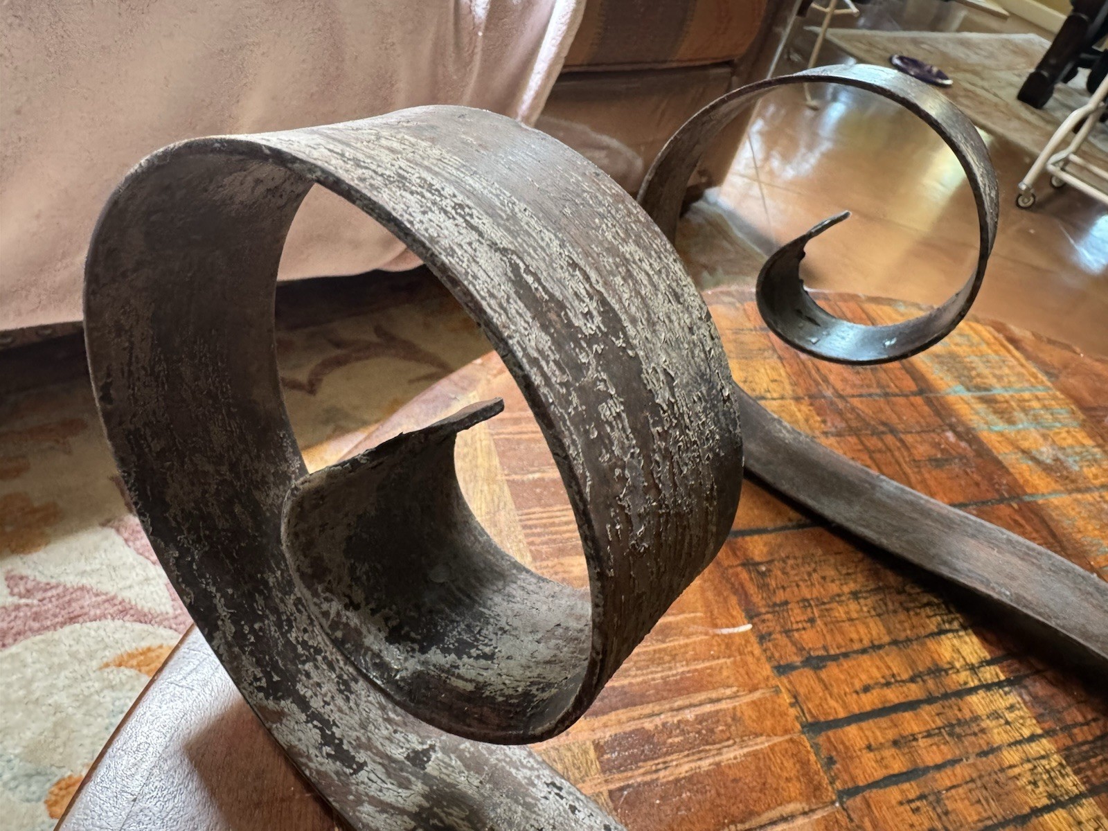 Two Large Wrought Iron Sconce. Hand Forged Iron.