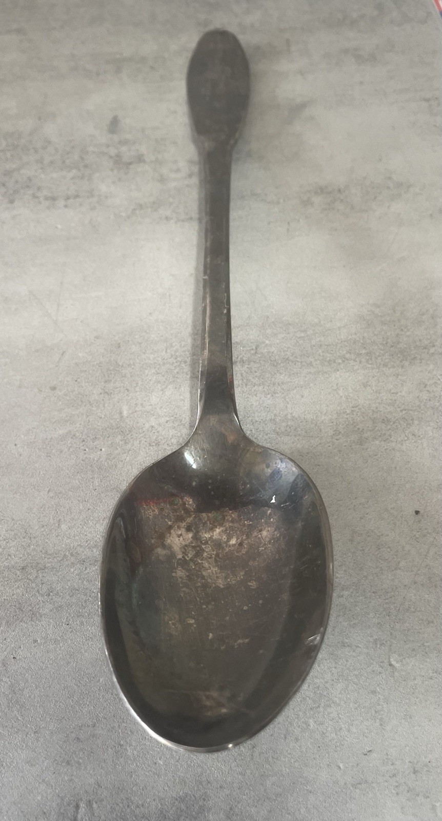 Antique Gorham Rochambeau 1780 Silverplate Serving Spoon 12”