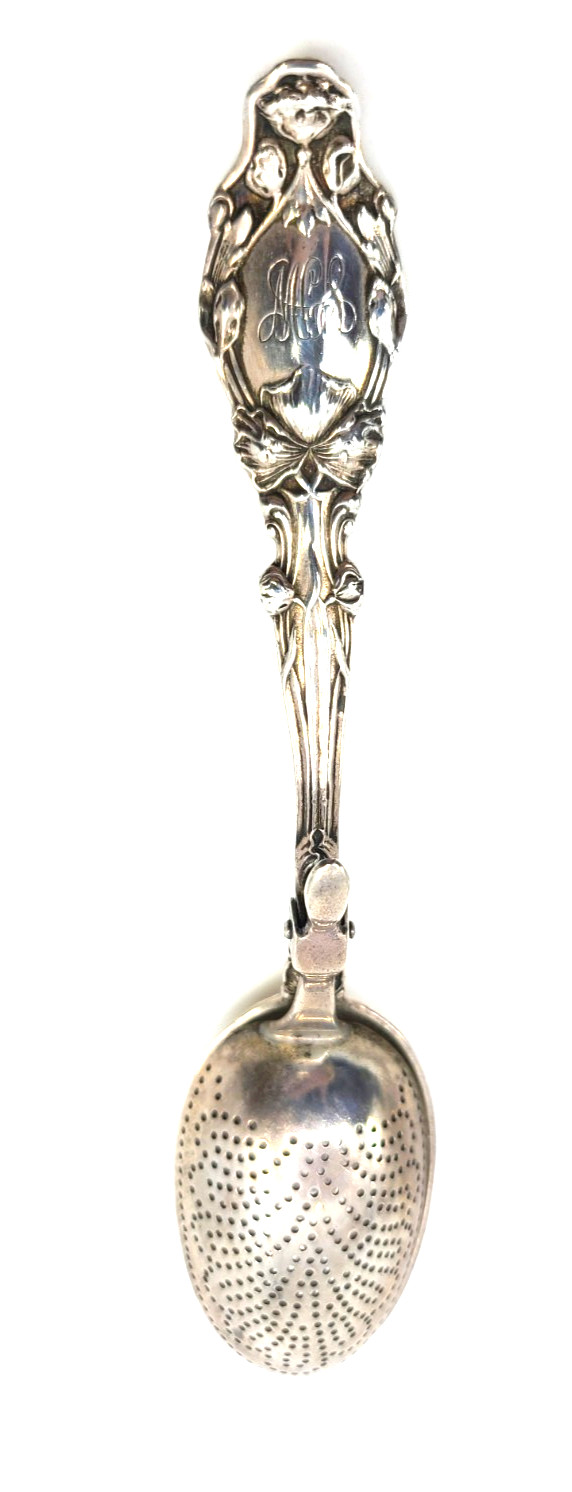 Antique Art Nouveau Gorham Virginiana Sterling Teaspoon Tea Infuser