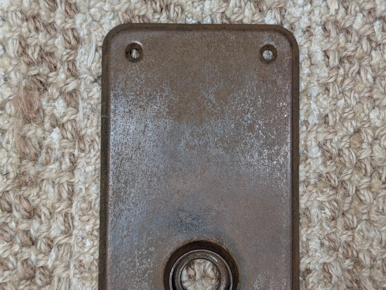 2 3/4″ x 10″ Antique Stamped Steel Door Knob Plate