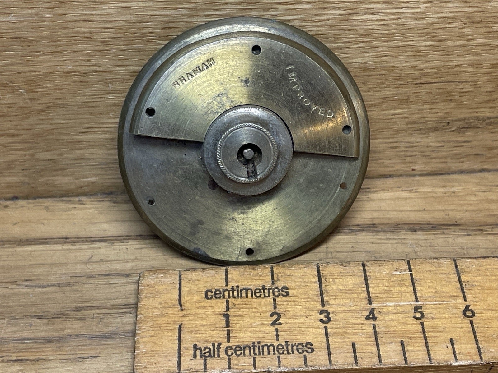 Antique Victorian Bramah Lock . BRAMAH Patent lock from Leather case – NO KEY (B