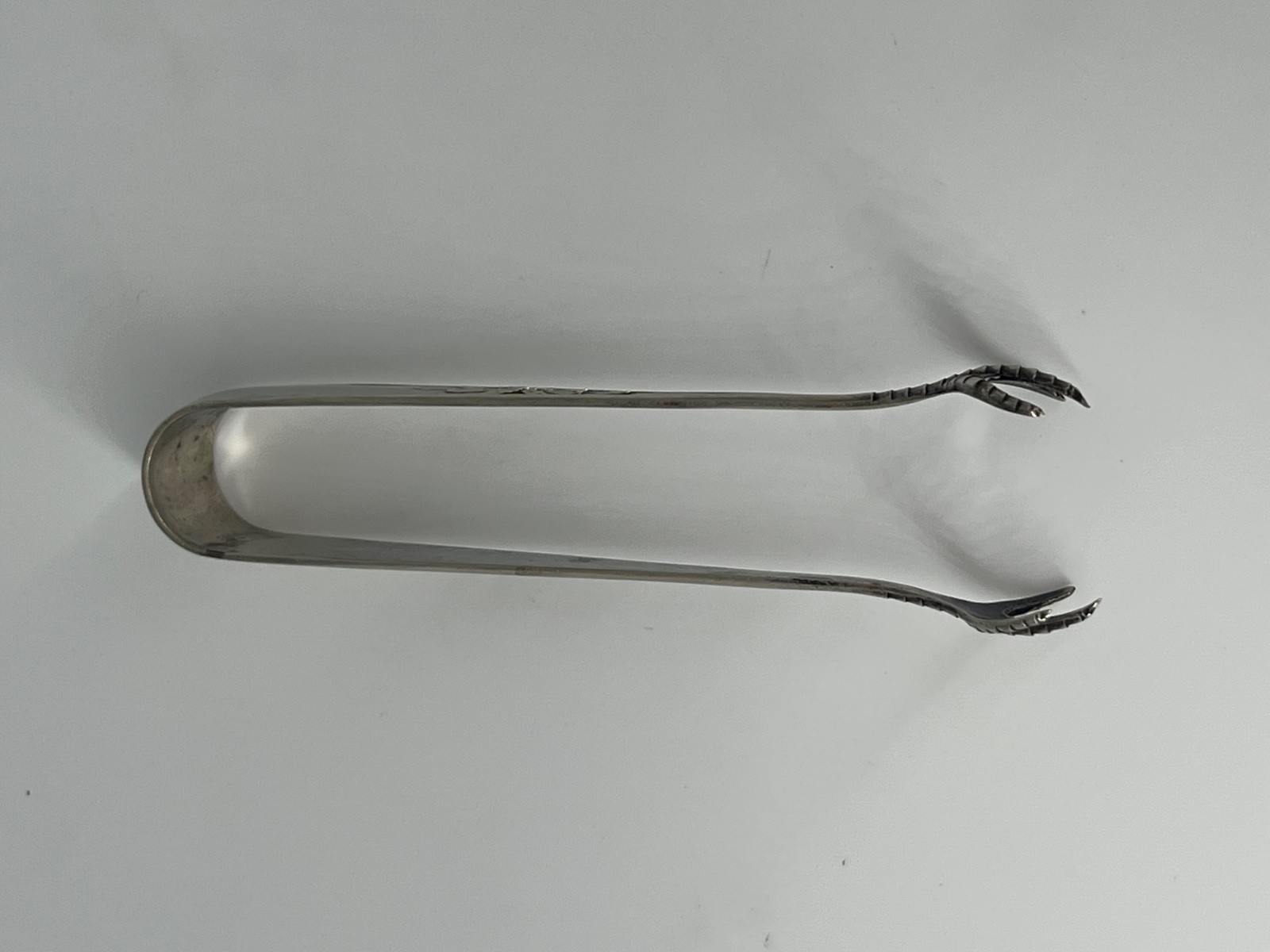Victorian Art Nouveau Alpacca Silver Sugar Tongs Vintage Tea Ice Cube Talons