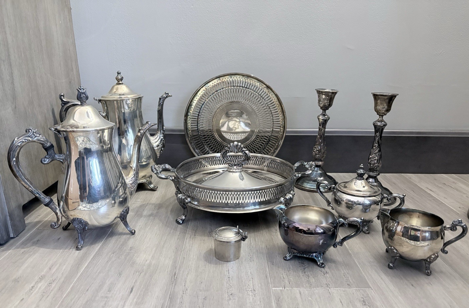 Vintage 10 Piece Tea and Coffee Service Set Silver Plated