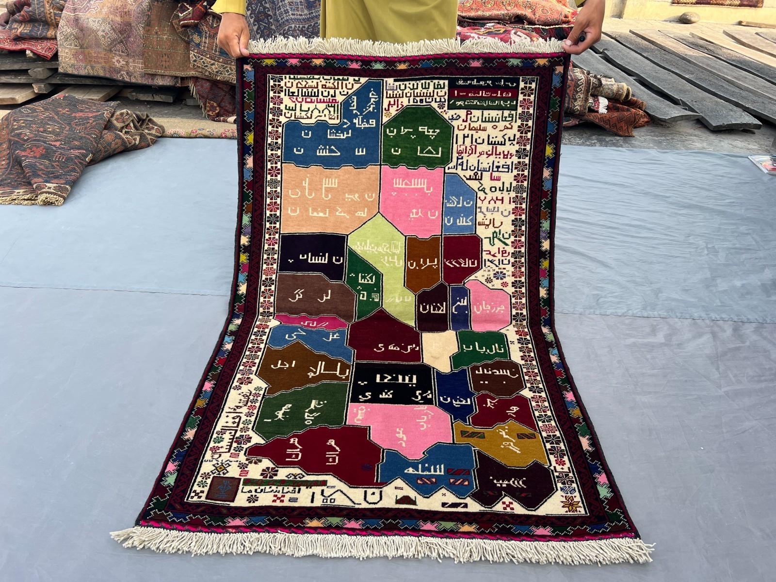 2’10 x 4’5 Vintage Afghan Hand Knotted Baluchi Rug Tribal Geometric Accent Rug