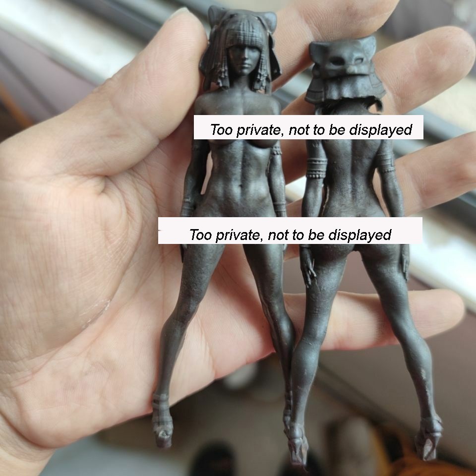 4.7″ Black Solid Brass Beauty Queen Beauty Nude Statue Body Art Decorations