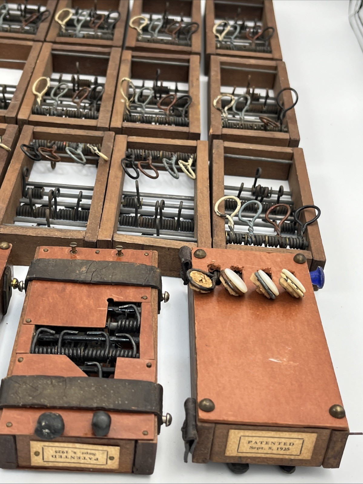 Lot 26 Antique 1925 Patent Visible Index Filing Units Wooden Signal Tab Kardex