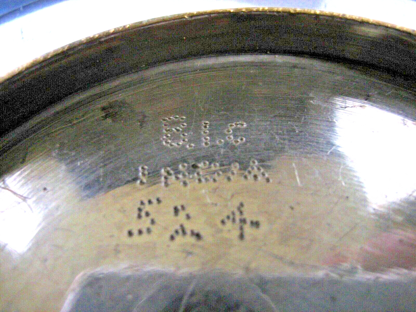 Vintage antique B.I.C. Indian hand made brass bowl / ashtray