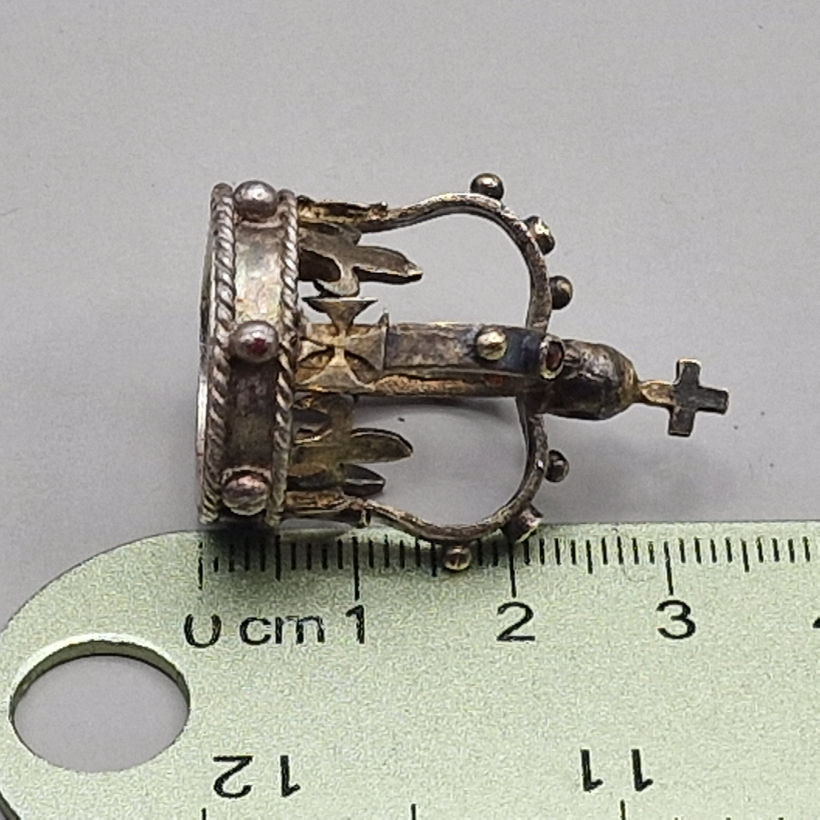 Sterling Silver Gilt & Ruby Crown Thimble Holder Limited Edition of 200