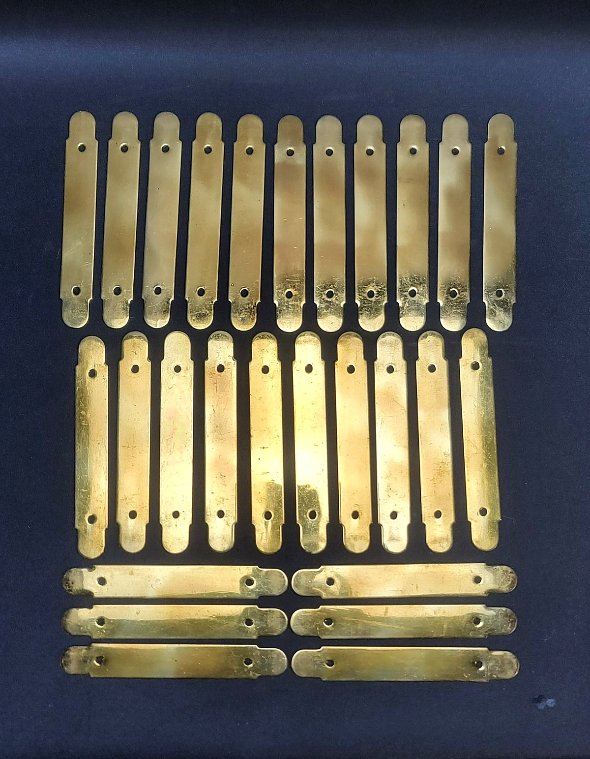 27 Vintage Solid Brass Door Push Plates