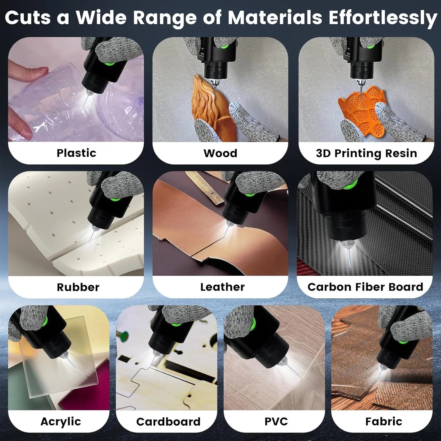 40kHz Ultrasonic Cutter Knife 35W Handheld Ultrasonic Knife with Storage Bag & 5