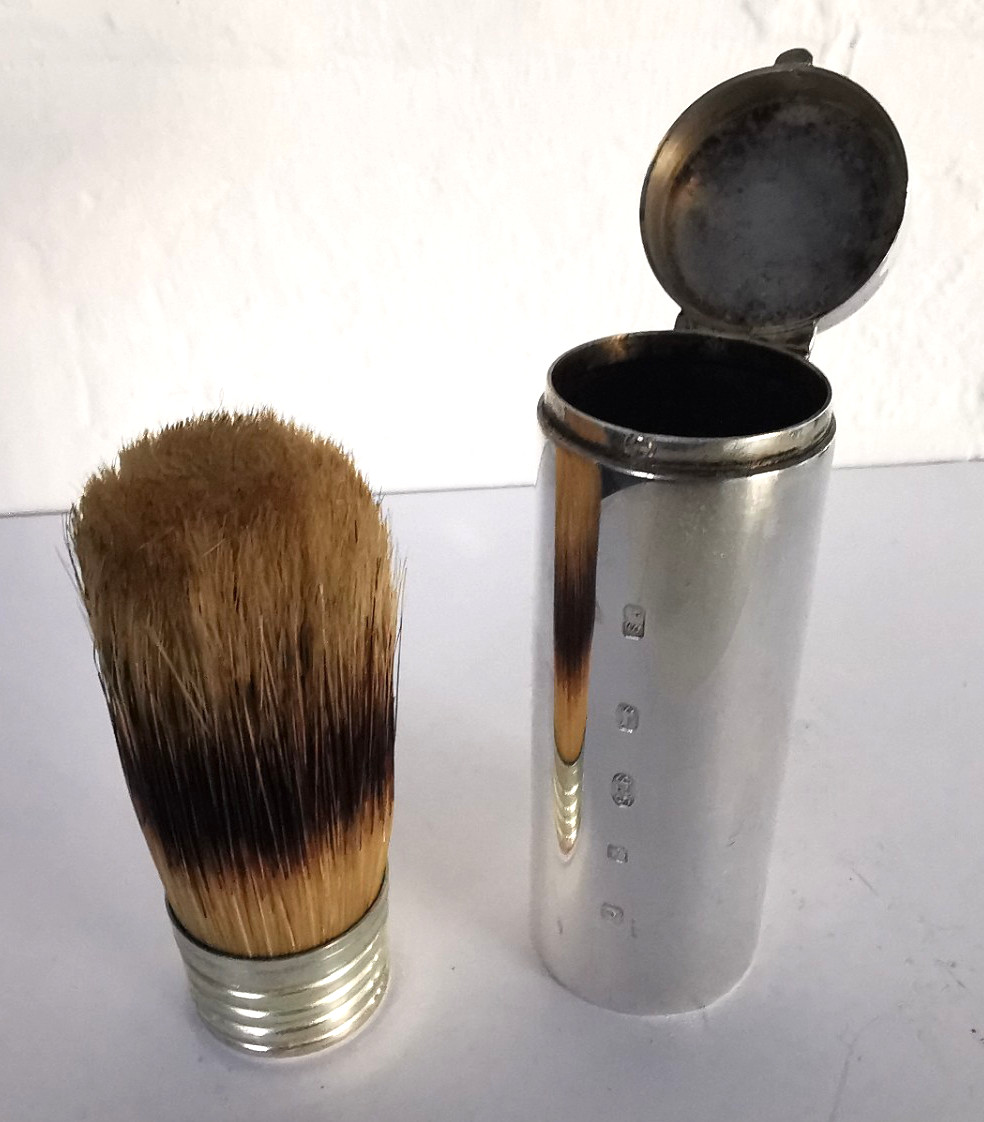 Fine Vintage Solid Silver Shaving Brush – London 2001