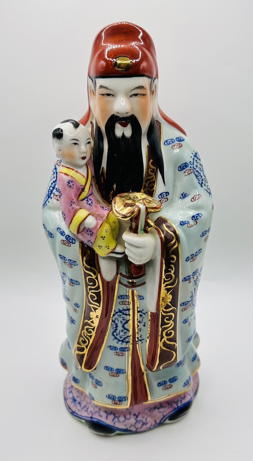 Vintage Chinese “Lu” God of Prosperity Porcelain Figurine Statue Figure 2