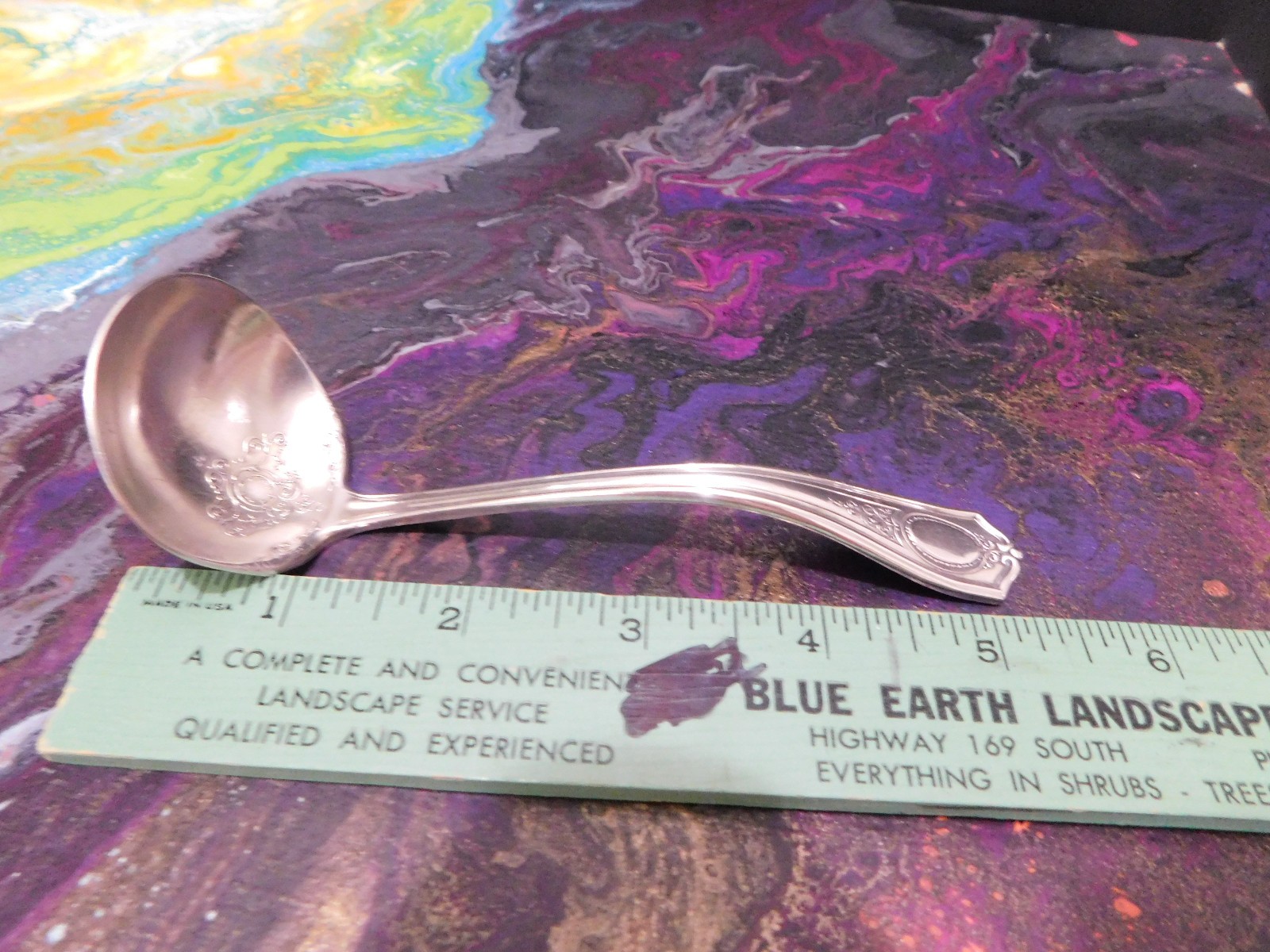 1911 Oneida Community Triple Plus Silver Plate Louis XVI Gravy Sauce Ladle 5″