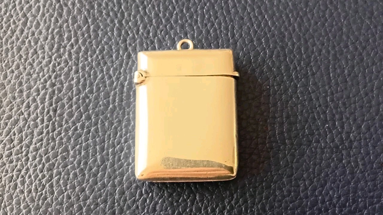 Sterling Silver Plain Classic Vesta Case Samual Levi Birmingham 1901.