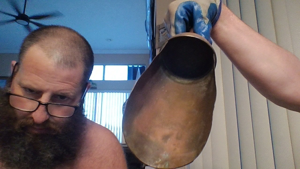 Antique Copper Scoop Laddle ,