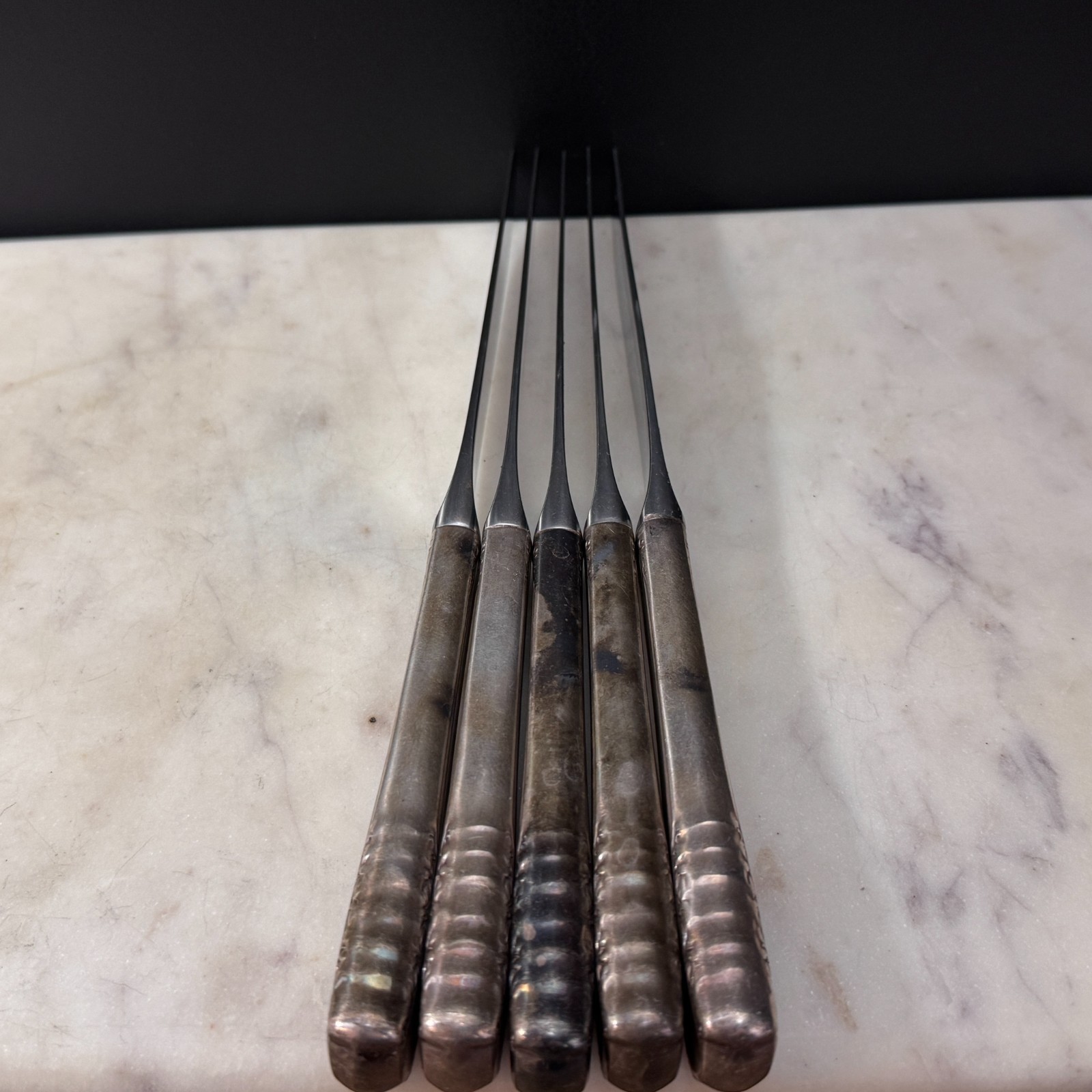 May Queen Stainless Dinner Knife Silverplate Handle International Silver 5pc Set