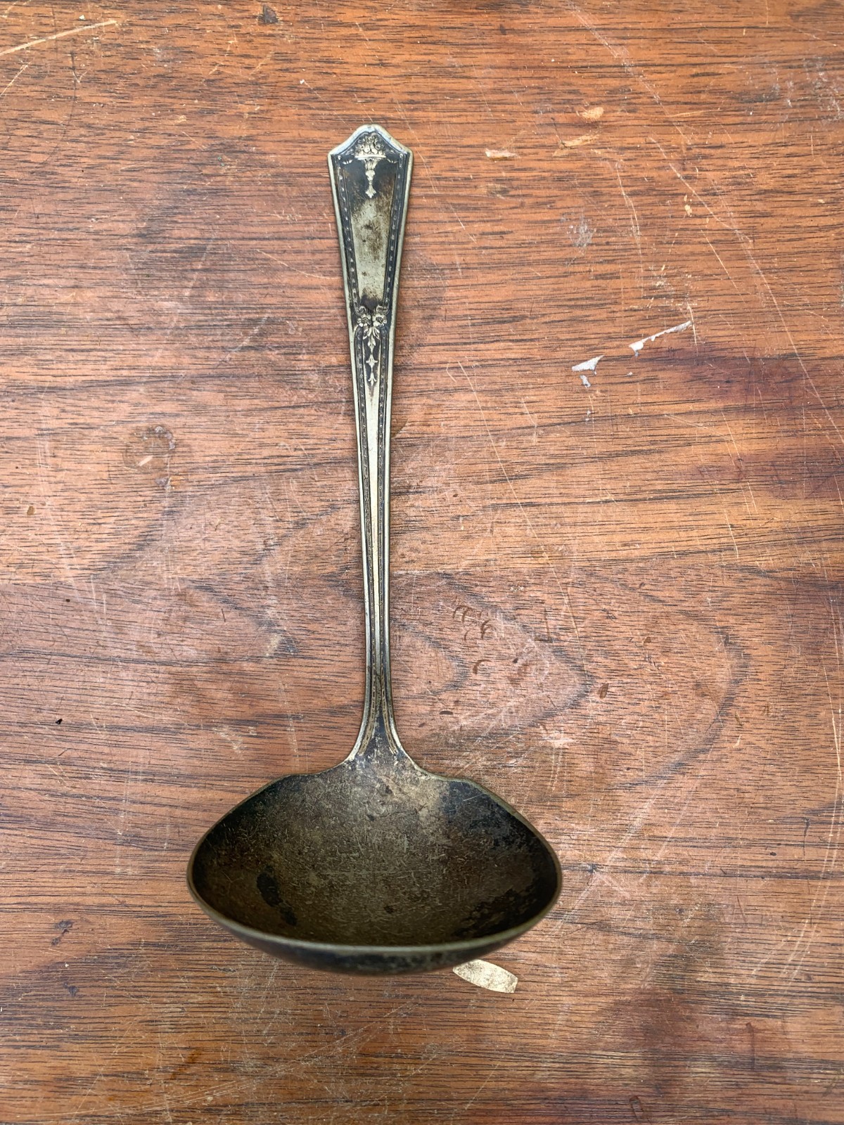 Bouquet Plated Serving Ladle ~6.5″ Scoop Spoon Vendome pattern