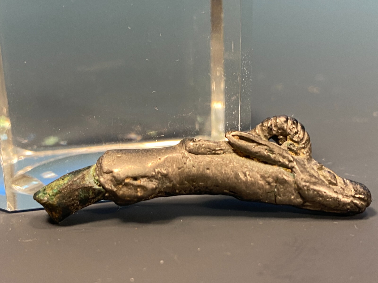 Anatolian silver stag head element from a Votive Vessel ca 12-5th century BC