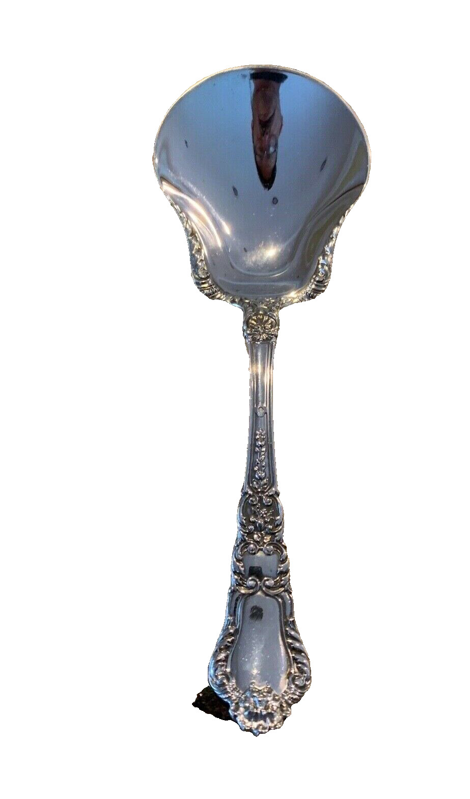 1 GORHAM OLD BARONIAL STERLING SILVER LARGE BERRY SPOON 9″ APP. NOT MONOGRAMMED