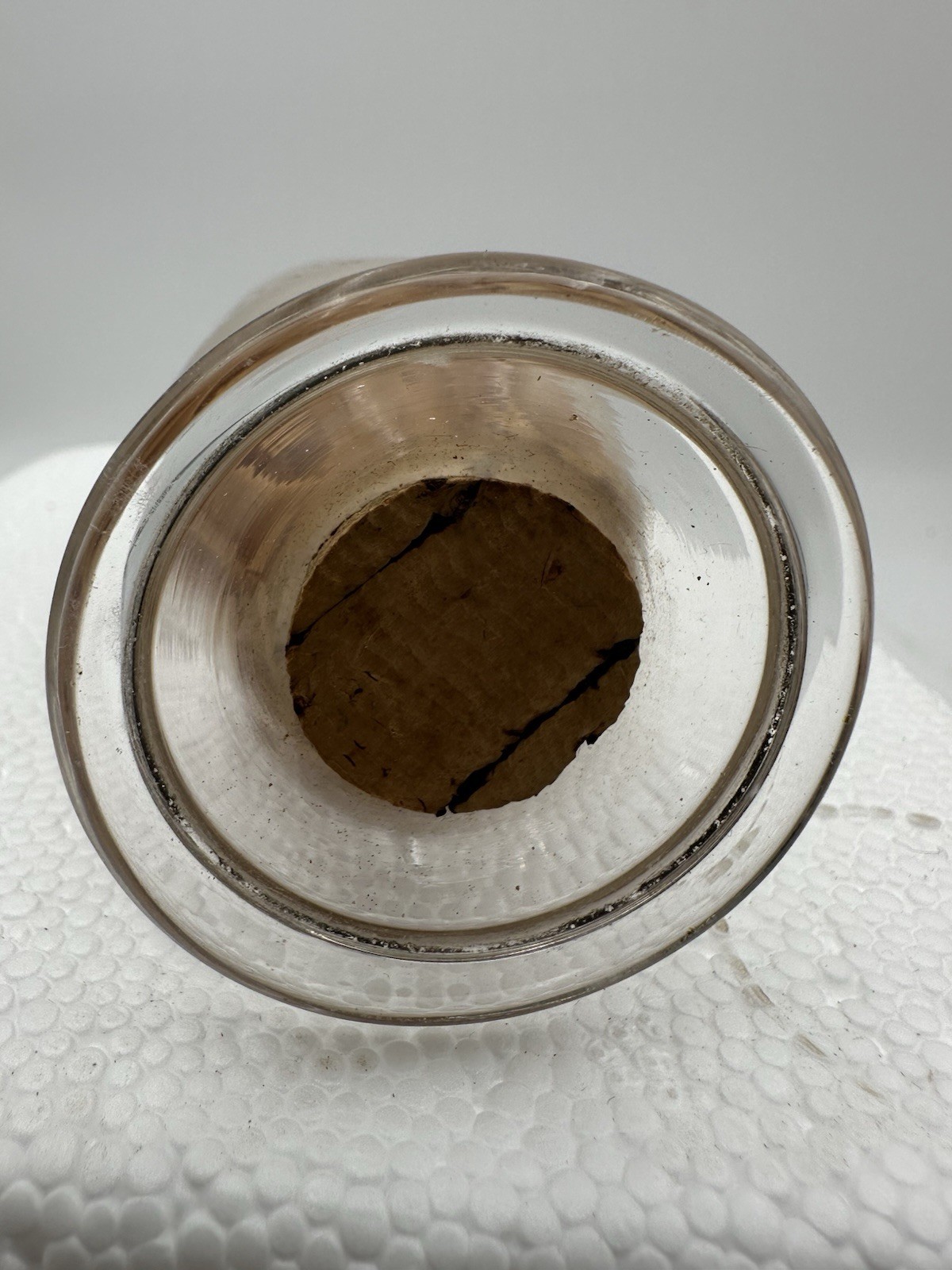 Antique Apothecary Inverted Display Globe Unknown Contents 5” Tall Museum Pc.