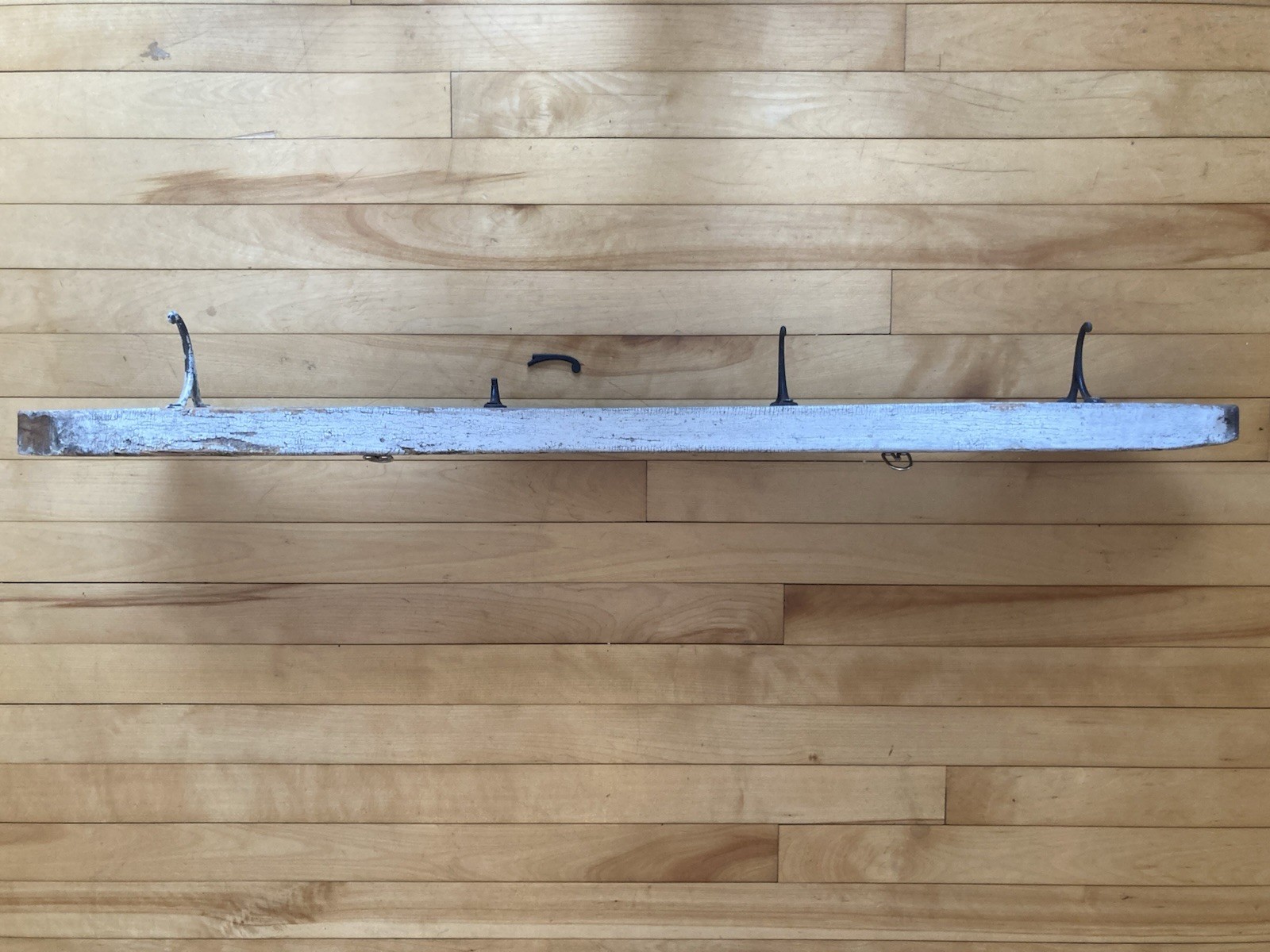 AS IS! Antique Vintage Hand Made hanging rack old paint reclaimed wood