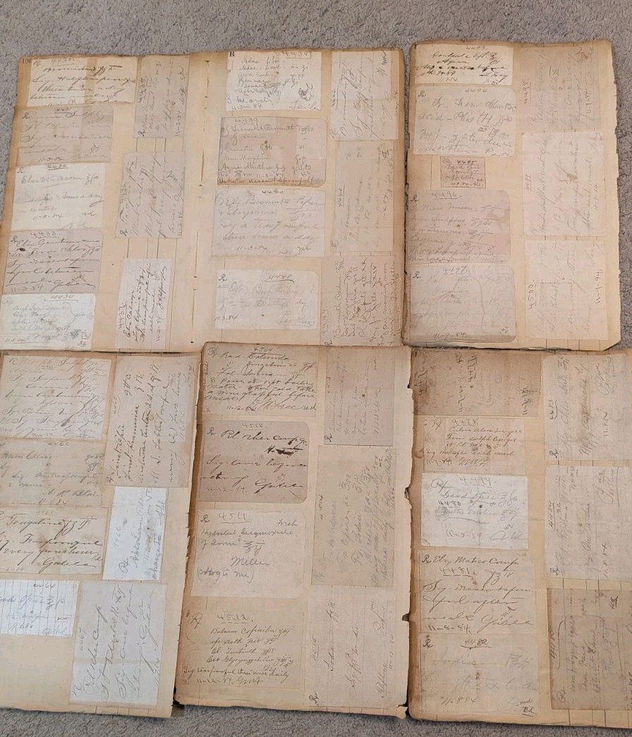 Lot 50+ Antique Rx Doctor Prescriptions Druggist Forms Ephemera circa Orig.1800s