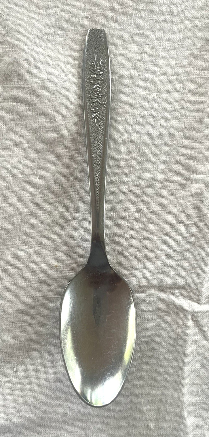 Vintage Simeon L & George H Rogers Company A1+ Oneida Ltd Floral Spoon Stainless