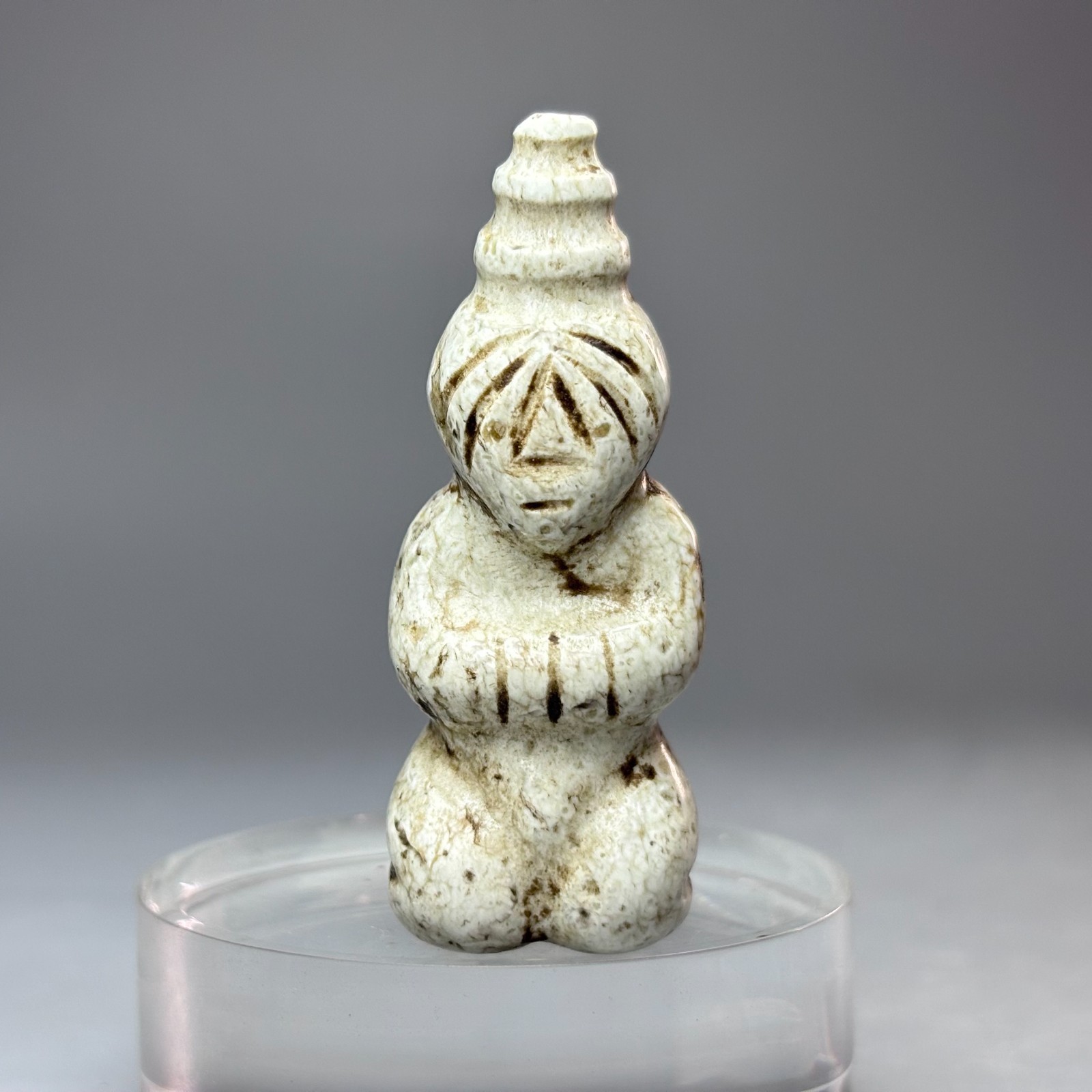 2″ Collection China Hongshan Culture Old Jade People Figures Statue S722