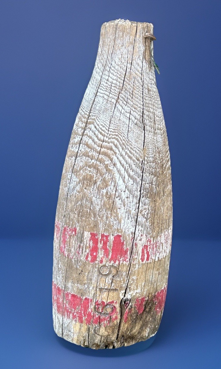 Vintage Nantucket Wooden Lobster Trap Buoy Very Old Antique New England Seafood