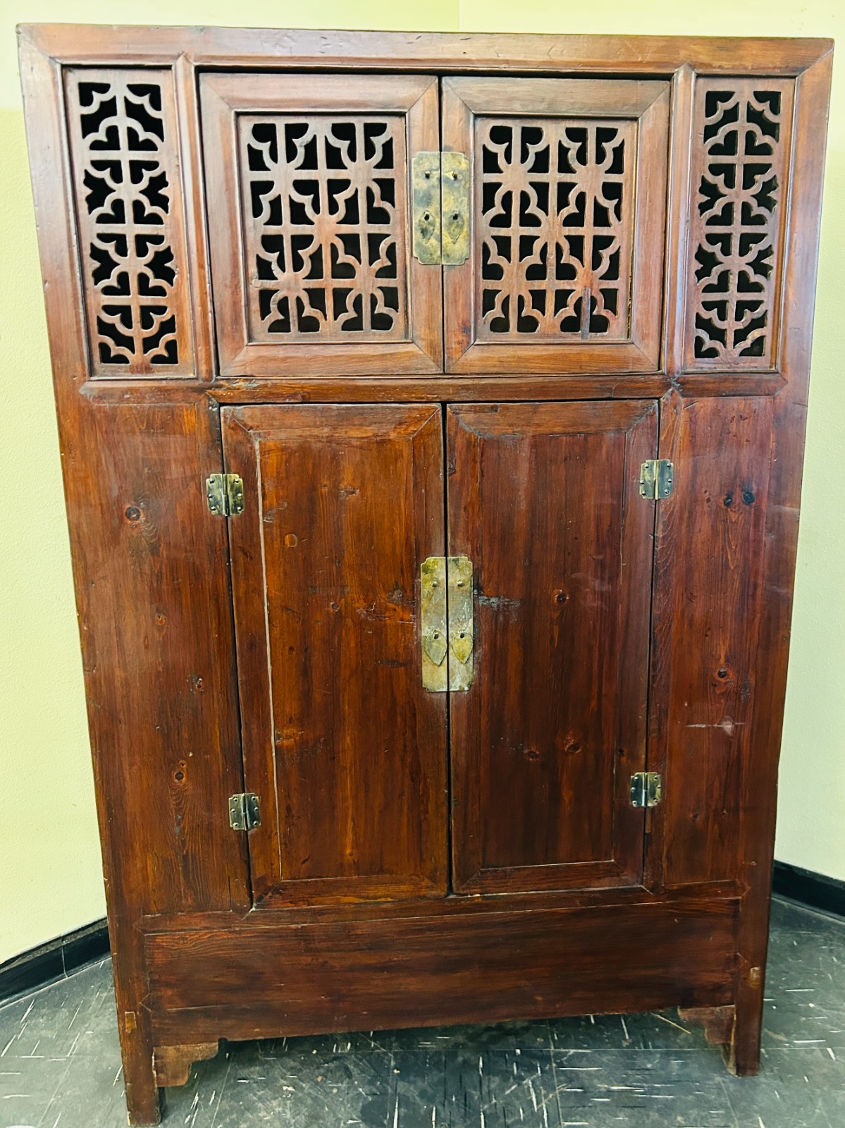 Antique Chinese Ming Latticework Cabinet (3709), Circa 1800-1849