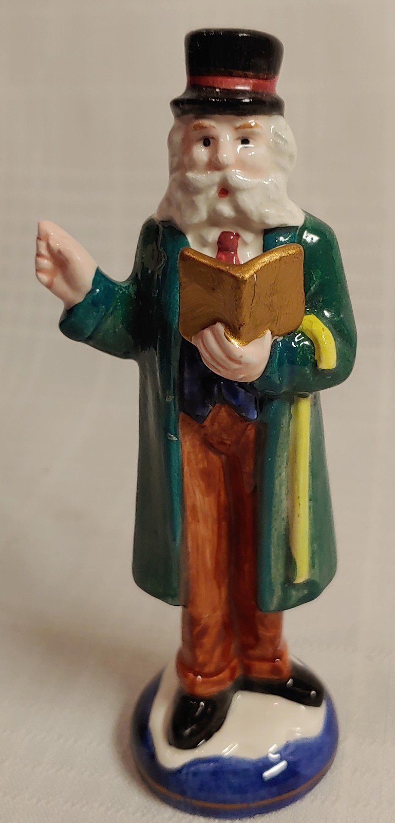 Fitz and Floyd “A Christmas Carol Collection-Man Caroler with Black Hat”