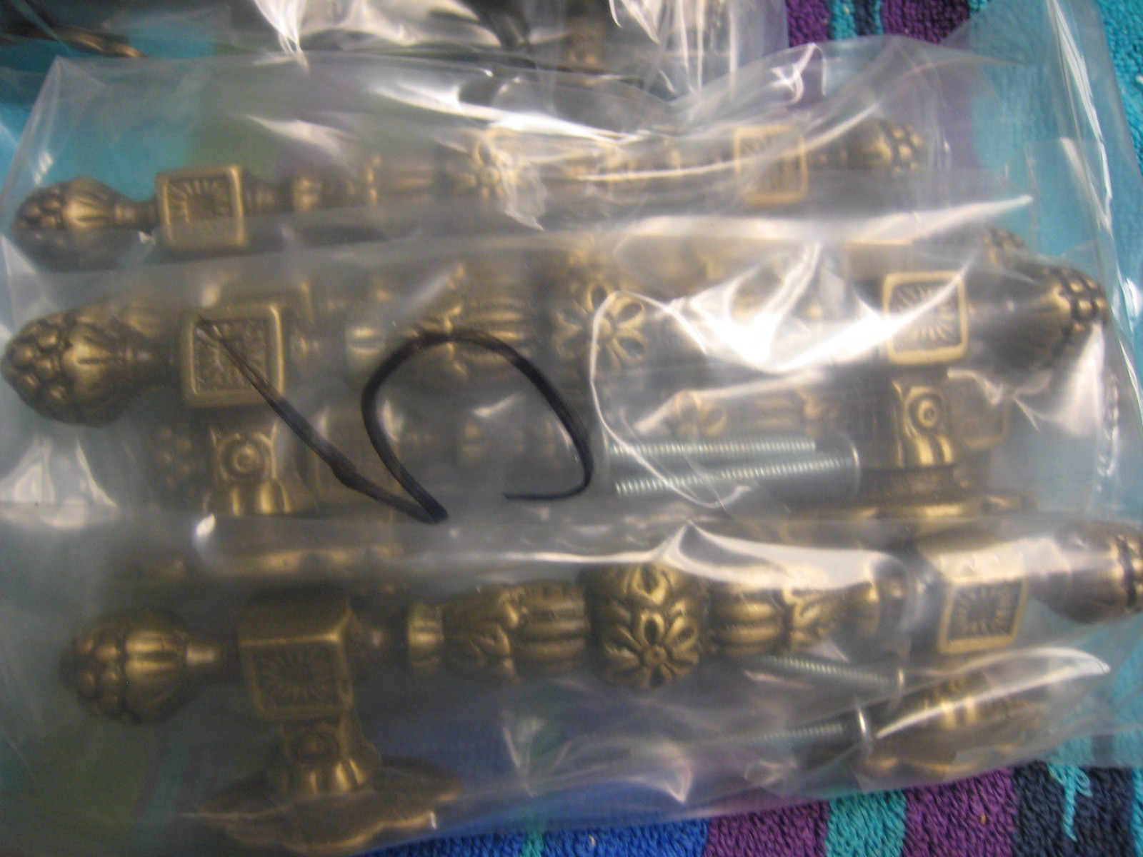 5 Pineapple Drawer Pull Solid Brass Cabinet Hardware Handle Vintage 3-1/2″ C-C