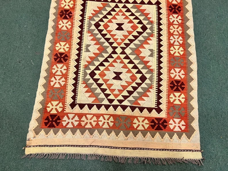 Stunning Afghan Flat Kilim Fine Weave Natural Vegetable Dye Chobi Kilim