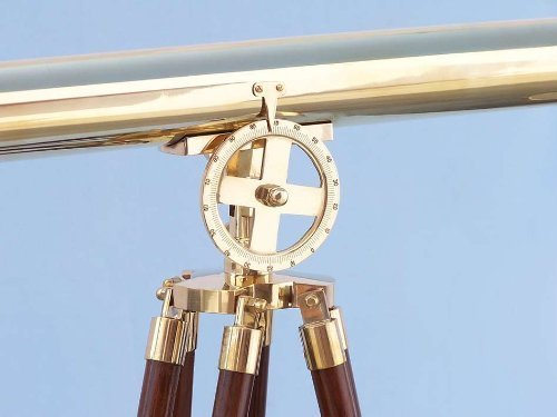 Vintage 64″ Height Adjustable Standing Tripod Stand Telescope ~ Maritime Ar