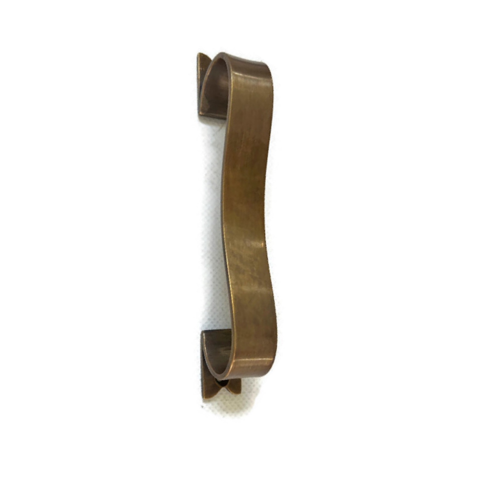 6 PCS D PULLS 7.1/2” handles heavy ribbon solid brass 6.1/2″ centers 16 cm