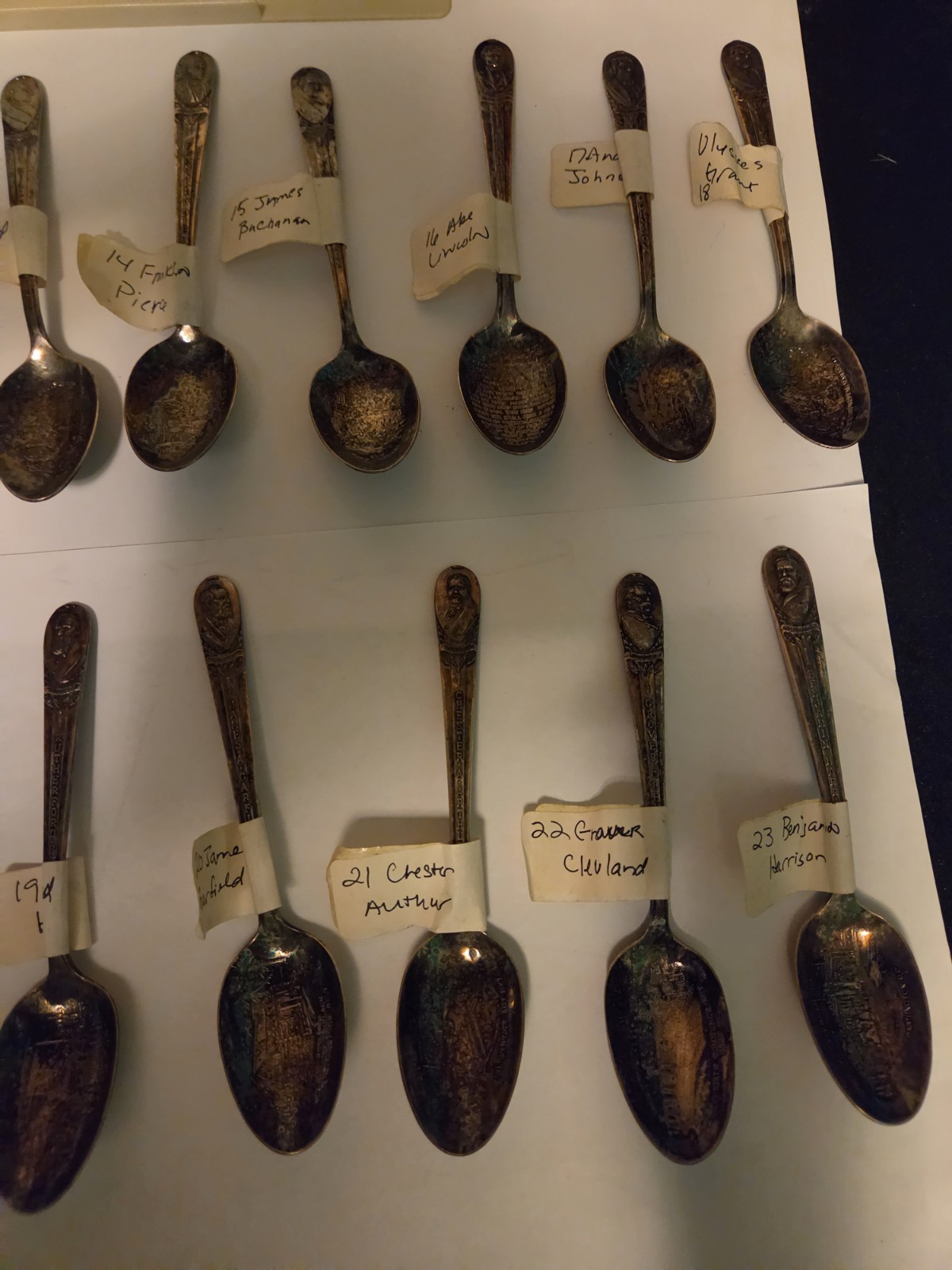 Wm. Rogers Mfg. Co. Presidential Art Nouveau Silverplate Souvenir Spoon Lot