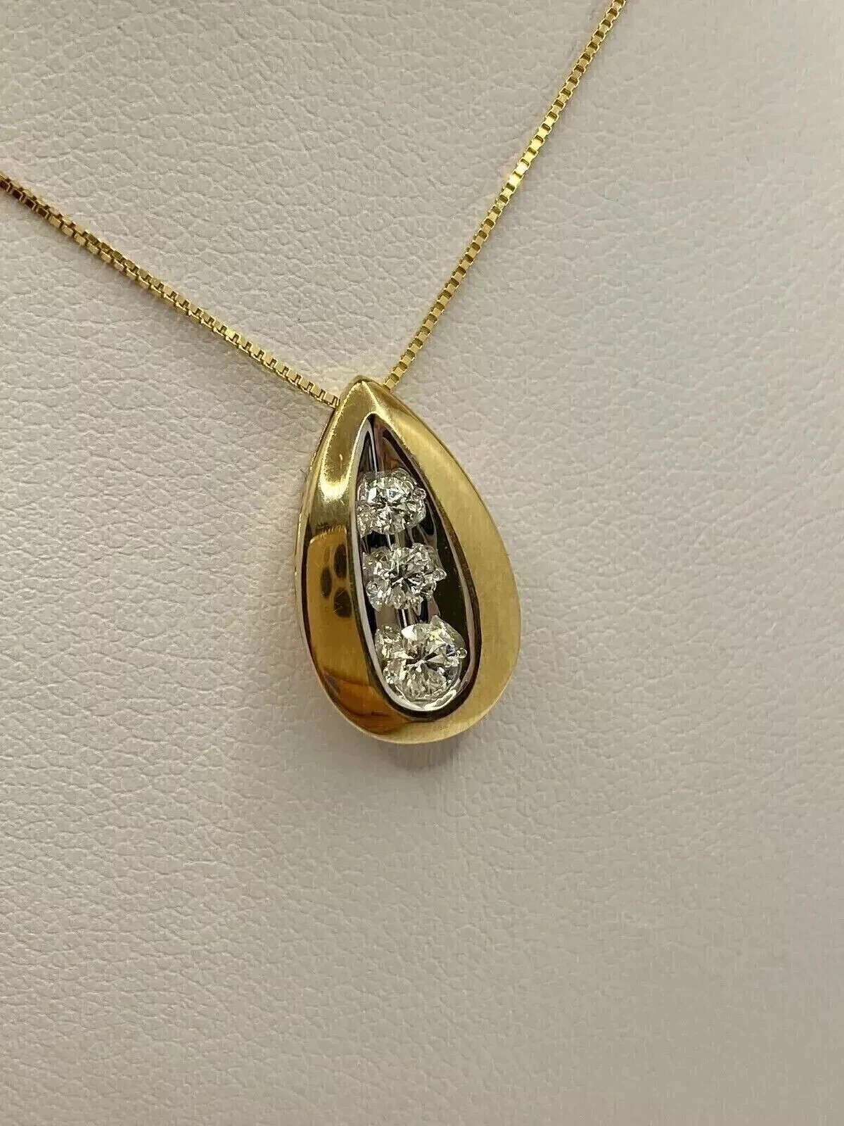 14K Yellow Gold Plated 1Ct Round Cut Lab Created Diamond Women Fancy Pendant