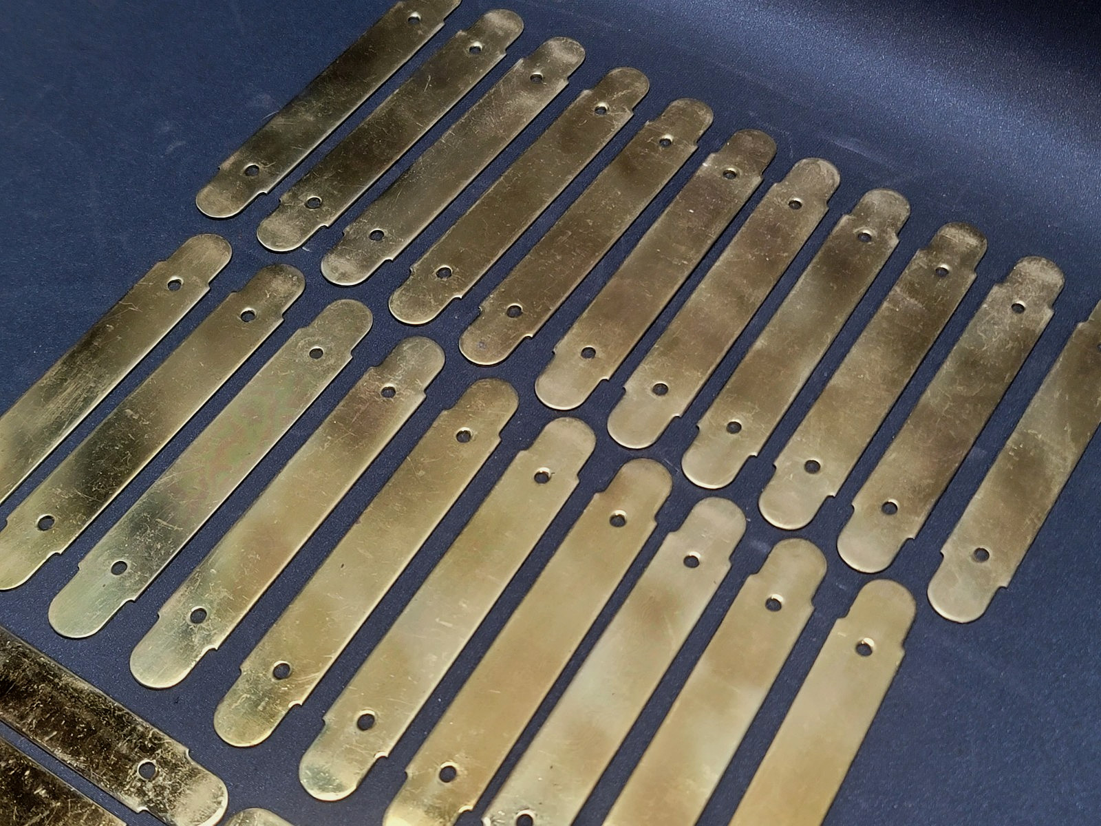 27 Vintage Solid Brass Door Push Plates