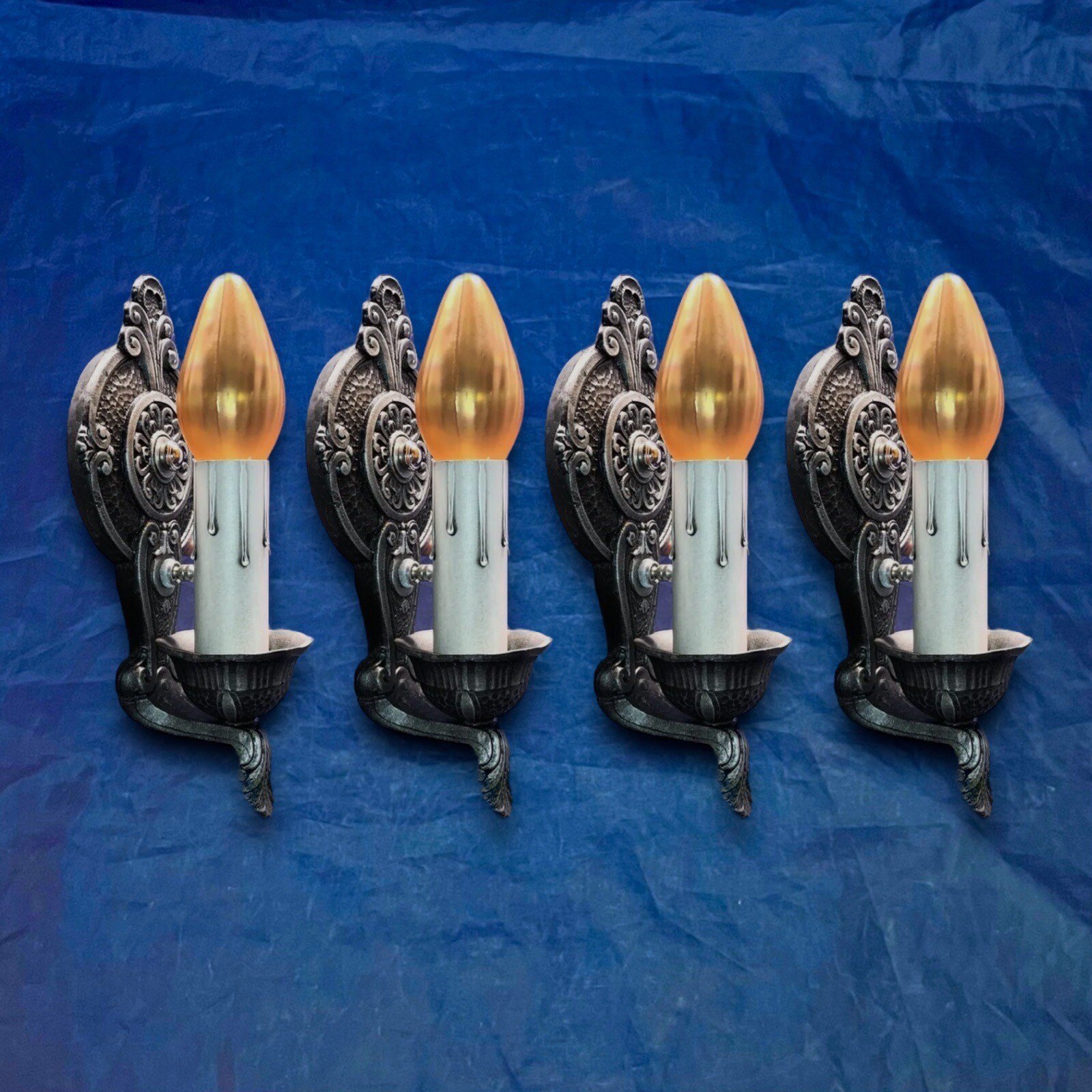 Set of four 4 arts and crafts sconces rewired Two Pairs 10B